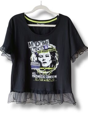 Disney Her Universe Haunted Mansion Madame Leota Black Tee Size M